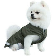 Hiheart Dogs Waterproof Reflective Rain Jacket Winter Stormguard Fleece Warm Raincoat for Small Medium Large Pet
