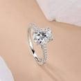 thumbnail image 4 of 3 Carat Oval Cut Moissanite Ring for Women Lab Diamond Wedding Rings Moissanite Engagement Rings S925 Sterling Silver Moissanite Women's Diamond Anniversary Ring, 4 of 7