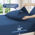 thumbnail image 4 of WISHEAD 4 Piece King Sheet Set, Deep Pocket Soft Bed Sheets, Breathable Cooling Bedding, Easy Care, Blue, 4 of 10