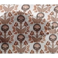 thumbnail image 5 of oneOone Viscose Chiffon Brown Fabric Leaves & Clover Dress Material Fabric Print Fabric By The Yard 42 Inch Wide, 5 of 6