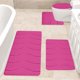 thumbnail image 4 of Juego de 4 alfombrillas de baño de espuma, suaves, absorbentes y antideslizantes, lavables a máquina y de secado rápido, para hogares y baños de invitados. Aestivo | Rosa | AESTIVO, 4 of 7