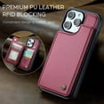 thumbnail image 2 of ShieldPlus for iPhone 15 Pro Wallet Case with Card Holder, RFID Blocking for iPhone 15 Pro Case for Women Men, Durable Kickstand Shockproof Phone Case for iPhone 15 Pro,Winered, 2 of 7