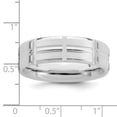 thumbnail image 4 of Solid 925 Sterling Silver 7mm Unique Men's Wedding Band Ring Size 12.5, 4 of 5