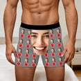 thumbnail image 4 of KHONTS Men's Personalized Boxers Husband Boyfriend Funny Boxers Valentine's Day Birthday for Him Grey M, 4 of 8