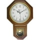 Timekeeper 180WAGM Essex Moderne Pendule Horloge Murale - Faux Bois&44; Brun - 17 Po – image 1 sur 1