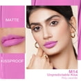 thumbnail image 2 of Oulac Rouge à Lèvres Liquide Mat Rose Pourpre pour Femmes Rouge à Lèvres Rose Clair Longue Durée Imperméable Sans Transfert Formule Crémeuse Haute Pigmentation avec Huile de Rose Vegan & Sans Cruauté M14, 2 of 4