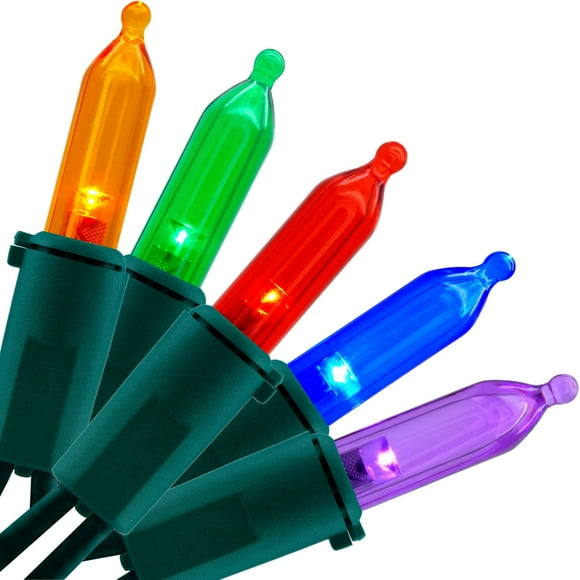 Luces navideñas Yuletime LED multicolor de 33 pies, 100 unidades
