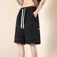 thumbnail image 2 of JAJAHO Men's Cargo Shorts Casual Summer Elastic Waist Drawstring Baggy Streetwear Wide Leg Knee Length Shorts Trendy Bottoms, 2 of 6