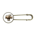 thumbnail image 1 of Animal Paper Break Shocks Rhinoceros Retro Metal Brooch Pin Clip Jewelry, 1 of 3