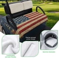 thumbnail image 5 of Golf Cart Seat Covers for 2 Seater, Vintage American Flag Soft Microfiber Cart Seat Towel Blanket, Retro USA Flag Blue Red Absorbent Breathable Non Slip Bench Seats Protector for Golf Course 51"x31", 5 of 9
