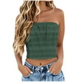 thumbnail image 1 of Tube Top for Women, Sleeveless Strapless Solid Color Summer Top, Polyester Casual Fit, Regular Length, Hand Wash Cold, 1 of 5