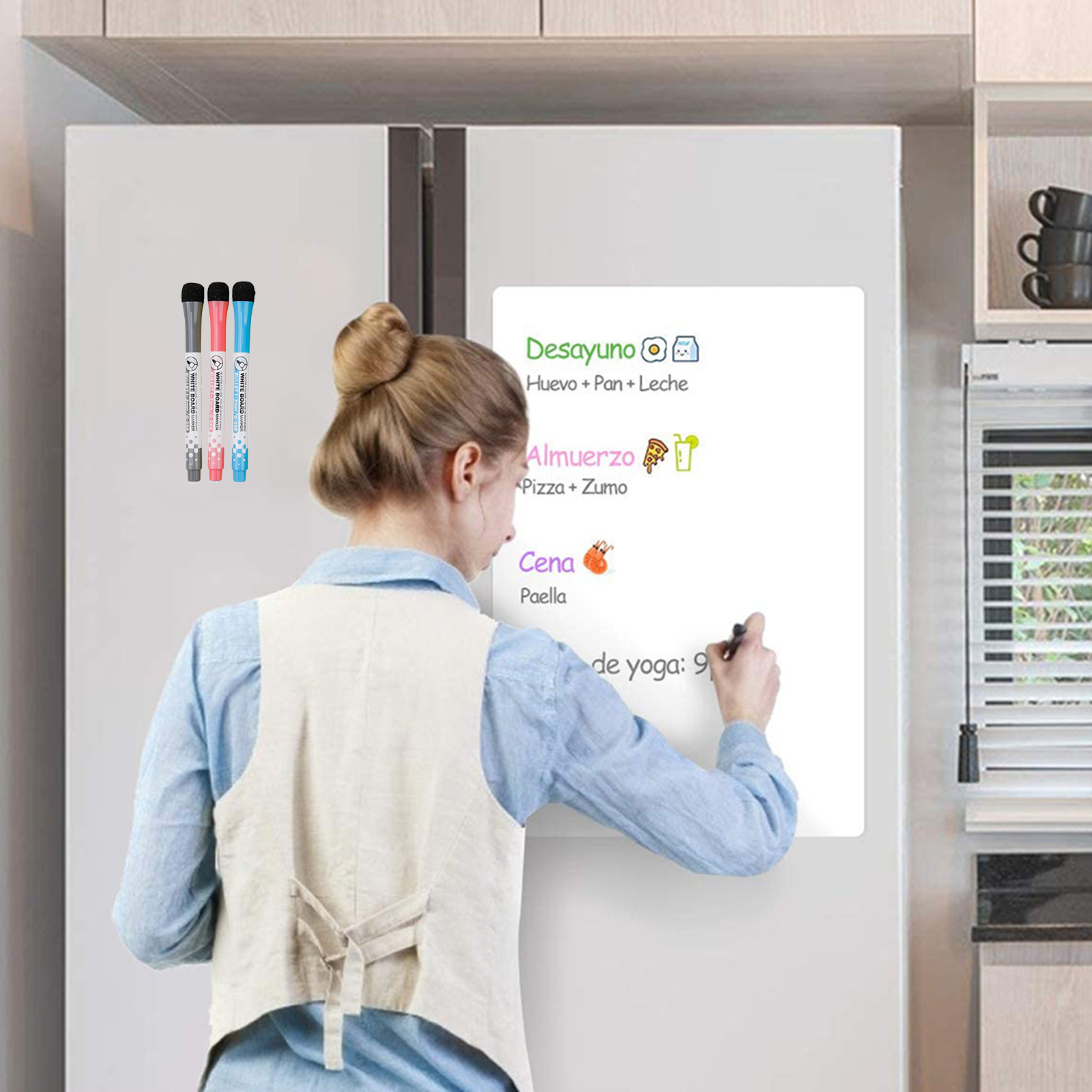 Whiteboard for Home and Office Use Set of Erasable Dry Erase