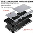 thumbnail image 2 of Dteck Case for Samsung Galaxy S21 Plus 6.7-inch,Shockproof Wallet Card Slot Holder Pocket Slide Slim Fit Dual Layer Soft TPU Hard PC Hybrid Protective Back Galaxy S21+ Cover,Silver, 2 of 6