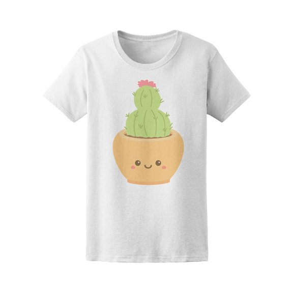 Cute Cactus Funny Face Cartoon Tee Women's -Image by Shutterstock