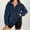 Navy, variant on Womens Half Zip Fuzzy Fleece Sherpa Pullover Long Sleeve Oversized Sweatshirt Quarter Zip Crew Neck Sweatshirts Tops Teen Girls Fall Witer Clothes