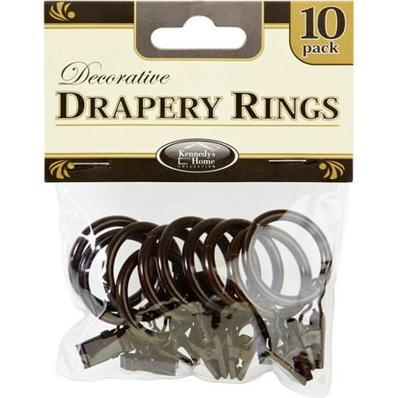 - Rings for Curtain Rods, Bronze, Pack of 10