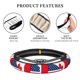 thumbnail image 4 of Balery USA Canada Flag Fundas elásticas antideslizantes para volante, funda protectora universal para hombre y mujer, 15 pulgadas, accesorios para coche., 4 of 6