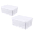 thumbnail image 4 of 2pcs Oblong Lavado de comida Cajas de escurrimiento de cocina Cajas de conservación de alimentos, 4 of 6
