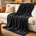 thumbnail image 6 of Throw Blanket, Throws for Sofa Couch, Lightweight  Blankets for Women Men Gifts, Cozy Throws for Office Travel Camping Decor,50x60", Black, 6 of 7