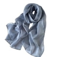 thumbnail image 2 of Lumtrix Sheer Shawl for Women 78 In Long Silky Solid Color Wrap Lightweight Dress Party Scarf Sky Blue One Size, 2 of 3