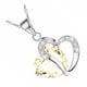 thumbnail image 2 of Guardurnaity Colgante de corazón de circonio para clavícula, suéteres, collar, gargantilla, dijes, joyería para mujer Ropa, zapatos y accesorios Miscelánea circón plateado y blanco, 2 of 6