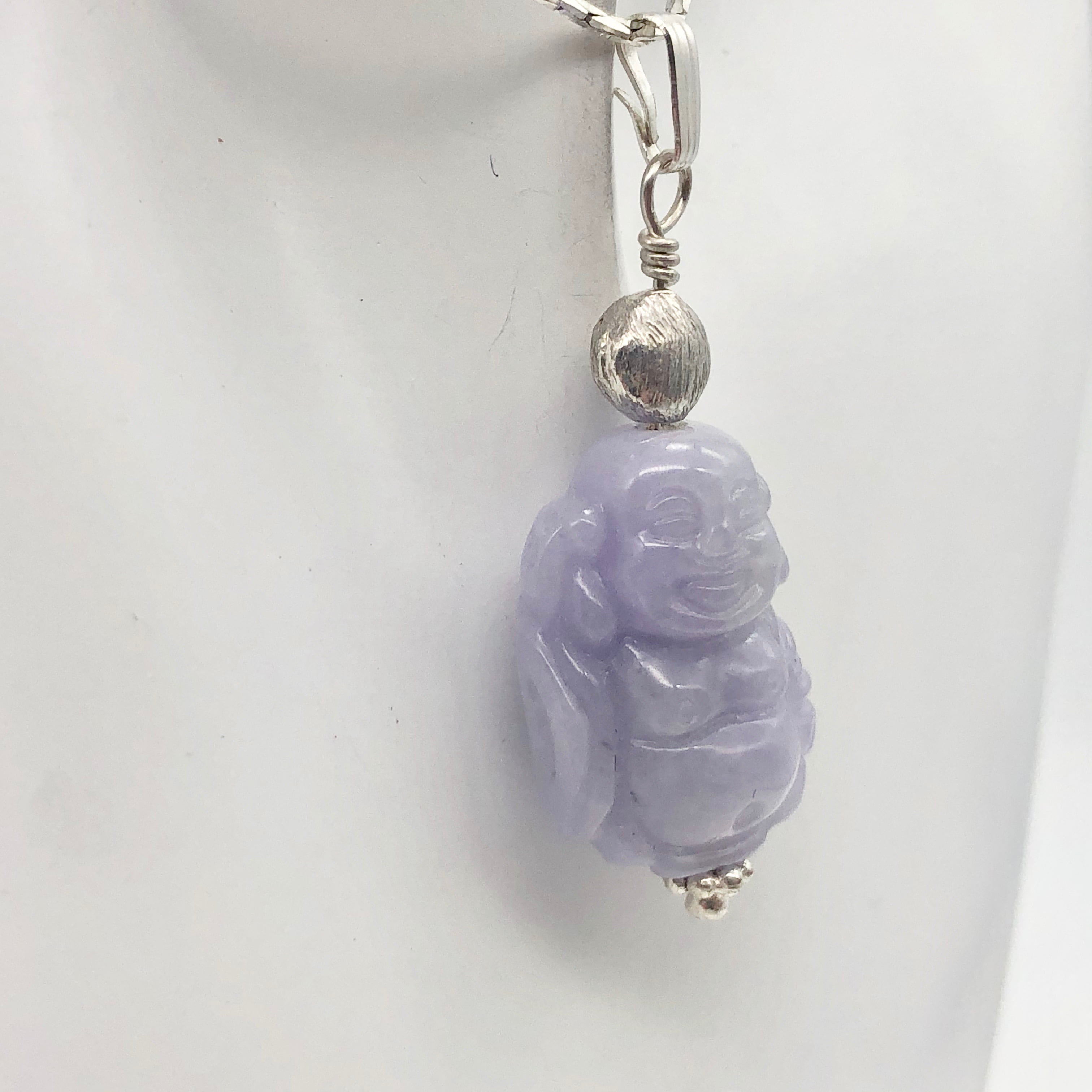 Lavender with Green Jade Safety Coin | ClassicJade