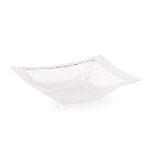 10 oz Clear Fluted Square Pack of 10 Lillian Collection Square Plastic Bowl 
