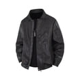 thumbnail image 6 of Drovellove Plus Size Women's Faux Leather Jacket with Stand Up Collar | Long Sleeve Zippered Outwear with Pockets for Casual Daily Wear, 6 of 7