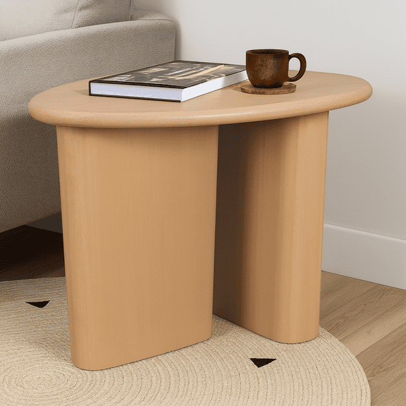 Tapered Tabletop Side Table(NATURAL WOOD)