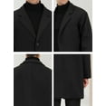thumbnail image 6 of Lars Amadeus Men's Trench Coat Notched Lapel Mid-Length Casual Solid Overcoat, 6 of 6