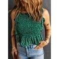 thumbnail image 2 of Asyoly Womens Summer Casual Square Neck Tank Top Sleeveless Smocked Blouses Floral Tops For Wome, 2 of 7