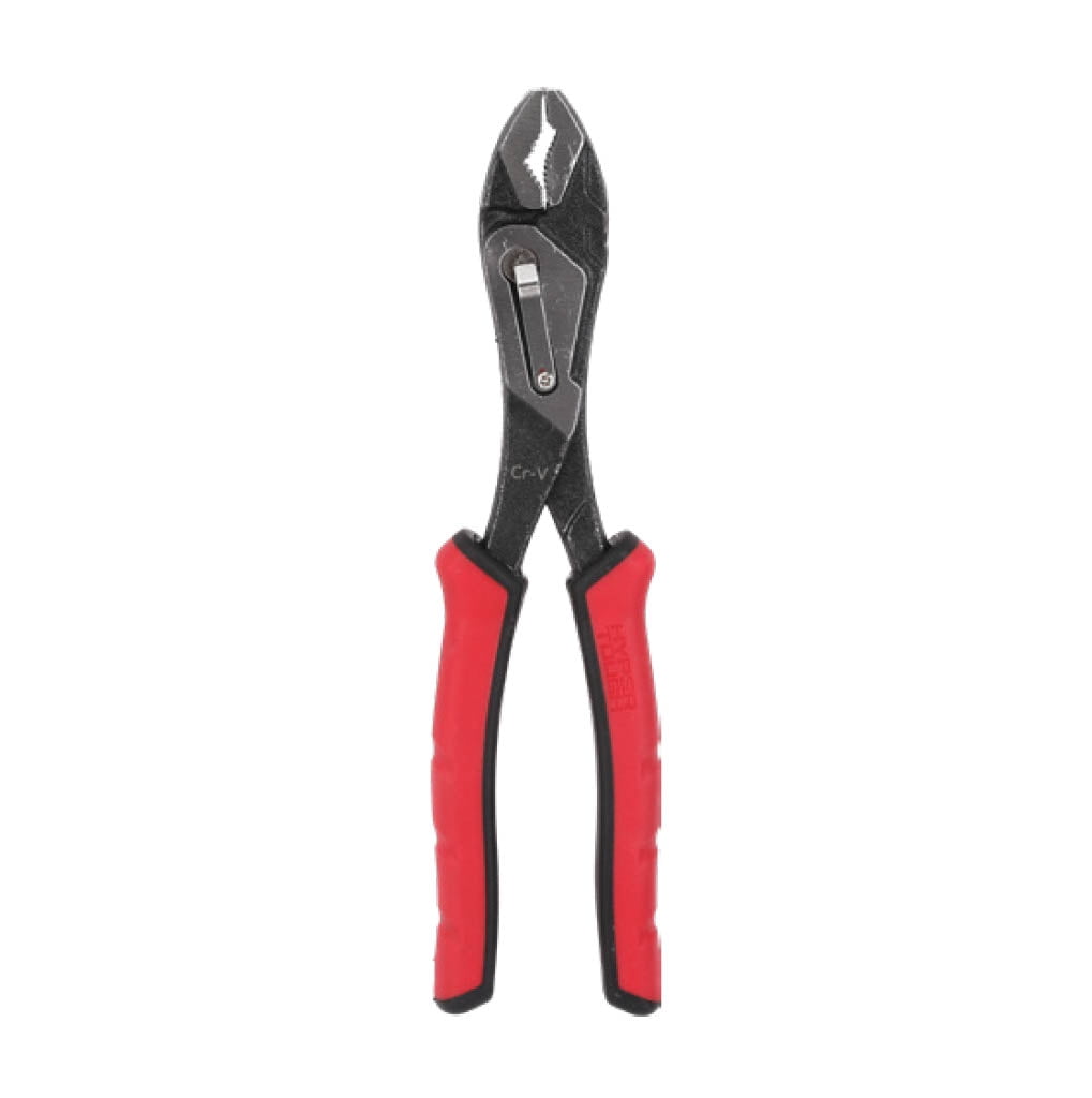 Hyper Tough 8-inch Push-button Slip-joint Pliers with Dual Material Comfort Grips