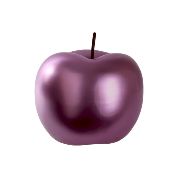 Nolyn Silver Ceramic Apple Decor – Decorative Home Accent, Tabletop Ornament, Modern Kitchen & Living Room Decoration (Size- Small | 4.75"x4.75"H, Silver)