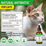 Oimmal Natural Antibiotics for Cats Liquid, Help with Anti Inflammatory & Bacterial &Viral & Fungal, Dietary Supplement for Cat - 2 fl oz(60 ml) - Chicken Flavor
