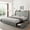Light Gray, variant on Feonase Upholstered Full Size Bed Frame with 4 Storage Drawers, Charging Station and Tufted Wingback Storage Headboard, No Box Spring Needed, Easy Assembly, Beige