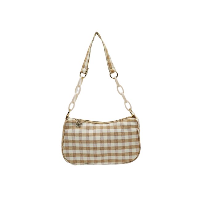 Bolsa Moda mujer Oxford tela cuadros impresión axila cadena (amarillo) Ehuebsd Para Estrenar