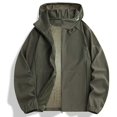 thumbnail image 5 of XINPING Men's Mesh UPF 50+ Sun Protection Hooded Jacket, Summer Breathable Comfortable Lightweight Windbreaker, Casual Coat for Hiking Outdoor Wear, 5 of 6