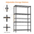 thumbnail image 4 of M MZG Unidad de Estantería de Almacenamiento Resistente 4 Estantes Ajustables 1000 lbs Negro 13.7" D x 29.5" W x 47.2" H, 4 of 7
