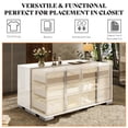 thumbnail image 4 of LUXOAK 54" High Gloss 6 Drawer Dresser, Modern Storage Chest for Bedroom, White, 4 of 9