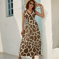 thumbnail image 7 of 2025 dresses veiled Long woman for dress Dress Sleeveless print Giraffe, 7 of 7