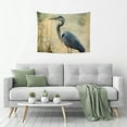 thumbnail image 5 of ZFLMY Blue Heron Tapestry Wall Decoration 100% Polyester Wall Art Tapestry for Decorative Wall Hanging Bedroom Living Room Decor 40x30in, 5 of 6