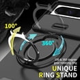 thumbnail image 4 of Case for Google Pixel 9A,Military Grade [Built-in Kickstand] Magnetic Rotate Ring Holder Heavy Duty TPU+PC Shockproof Drop Protect Phone Case for Google Pixel 9A (Orange), 4 of 10