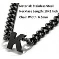 thumbnail image 3 of A-z N Chain Necklace For Boys Men Women Letter Pendant Less Steel 6.5mm 18+2 Inches Jewelry, 3 of 5