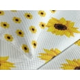 thumbnail image 4 of Ambesonne Yellow Quilted Bedspread Set 3 Pcs, Sunflower Pattern Nature, Queen Size, Yellow, 4 of 5