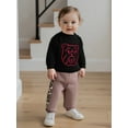thumbnail image 6 of BemeyourBBs Girls Knit Sweaters Long Sleeve Bulldog/Elephant Embroidery Knitwear, 6 of 9