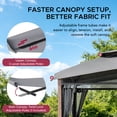 thumbnail image 3 of Sunjoy 12 x 12 ft. Outdoor Backyard Steel Frame Soft Top Gazebo with Mosquito Netting ,2-Tier Canopy Roof, Ceiling Hook, 3 of 13