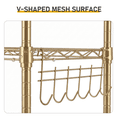 thumbnail image 6 of Tcbosik 5-Shelf Adjustable Heavy Duty Steel Wire Rack, Storage Shelving Organizer for Kitchen, Garage, Gold, 6 of 10