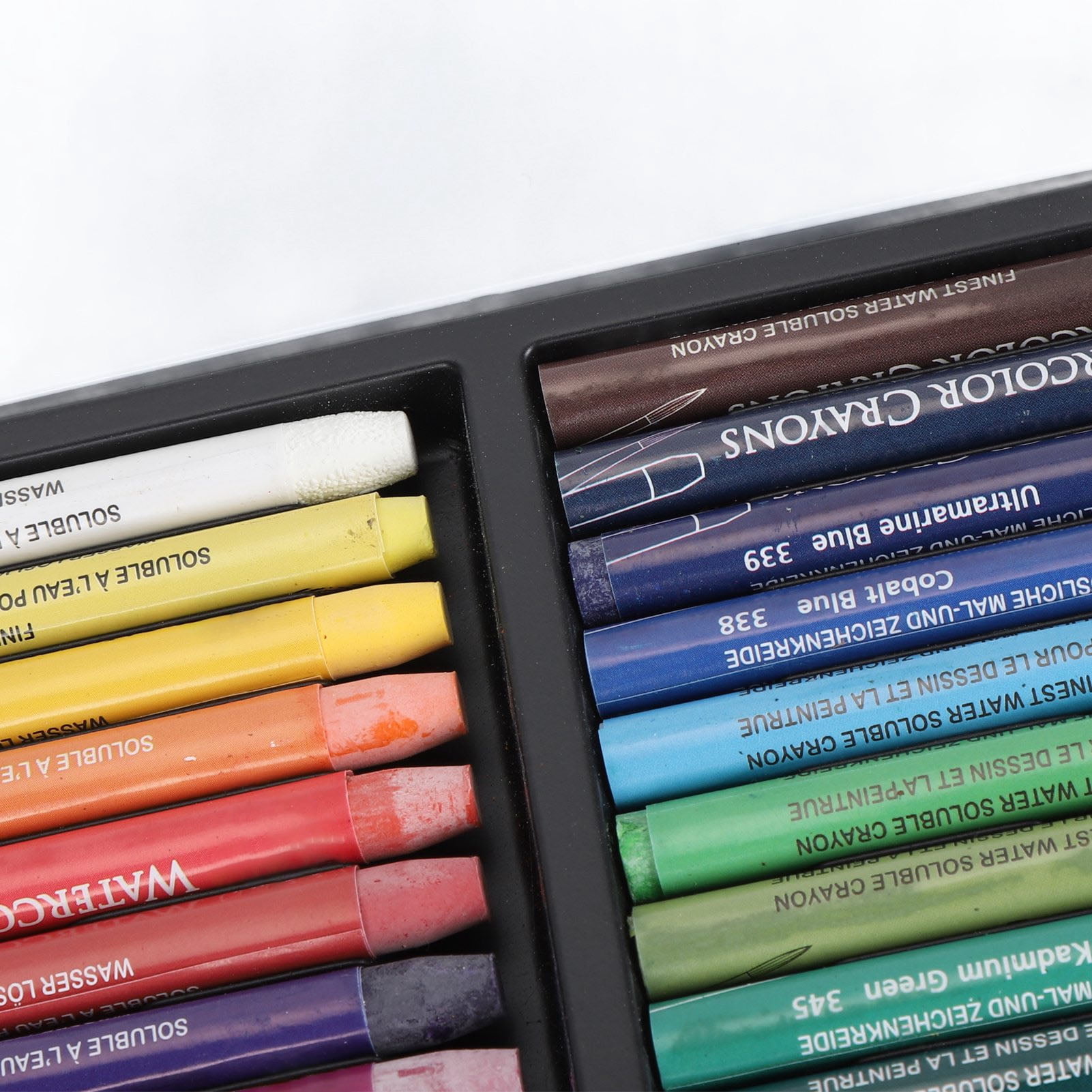 Yajisi Premium Water Soluble Crayon Sticks for Artists & Crafts, Silky Smooth Blendable 24 Colors (23 cm / 9.06 inches)