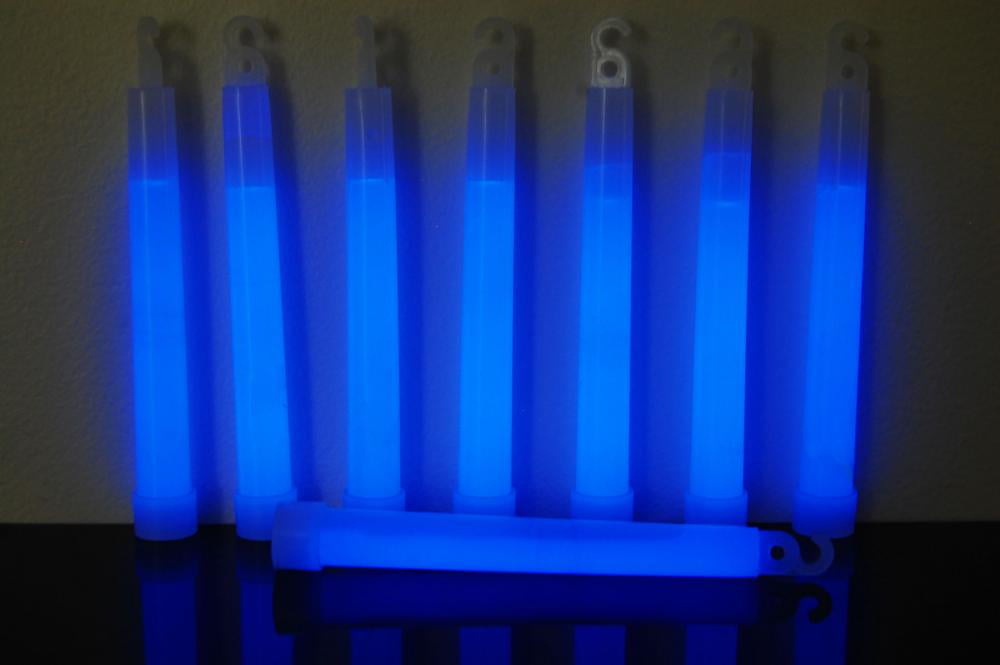 DirectGlow 6 Ct Blue  Jumbo 6 Inch Safety Glow  Sticks  