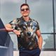 thumbnail image 4 of Fotbe Vintage Blue Floral Wolf Camiseta Polo de Golf para Hombre con Estampado – Camisa Deportiva Transpirable con Cuello Abotonado-Large, 4 of 6